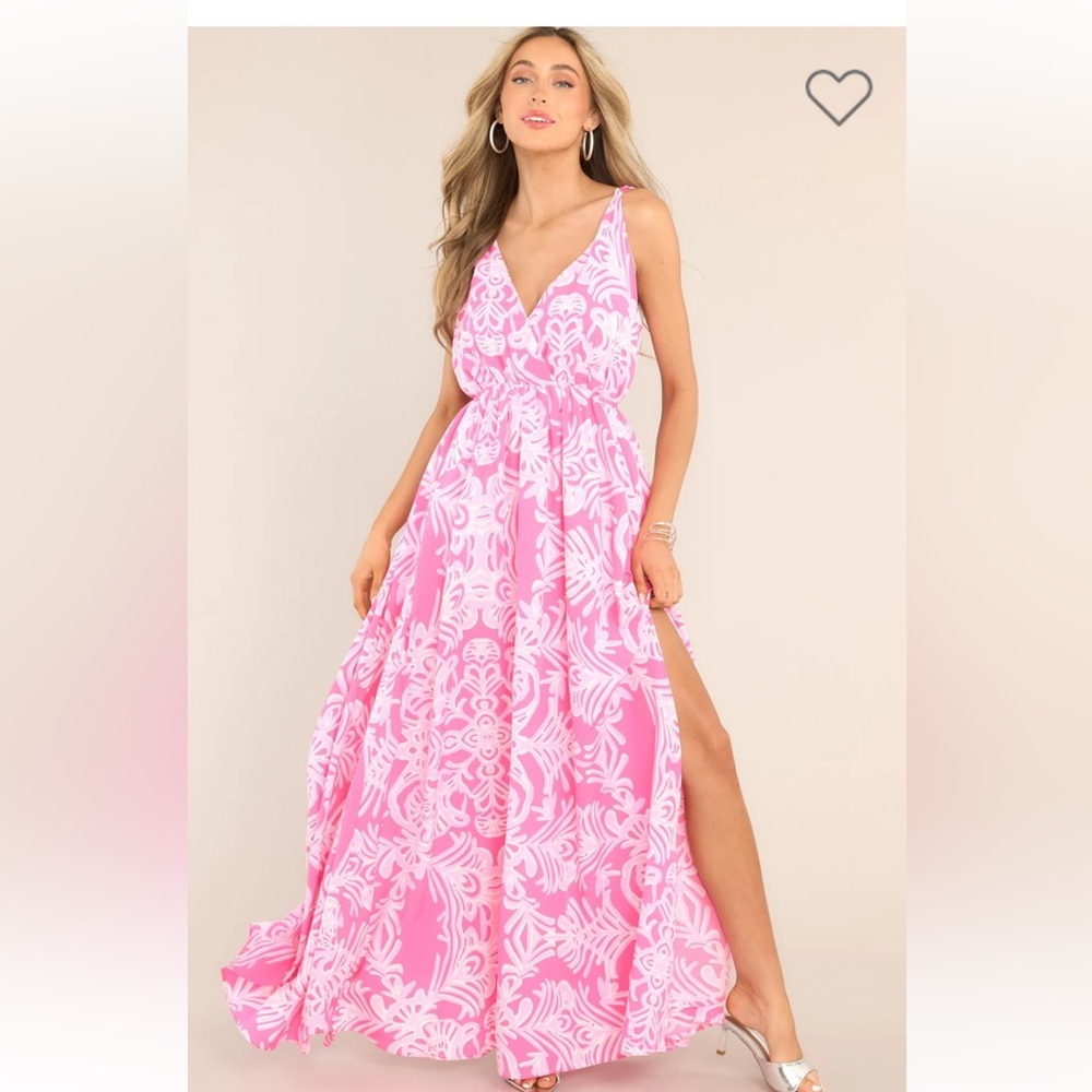 Red Dress Boutique Pink Floral Maxi Dress